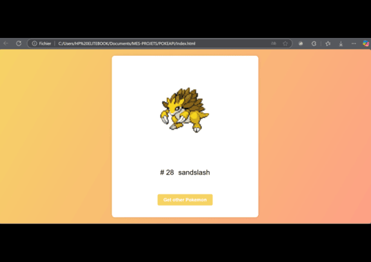 capture de la page d'accueil