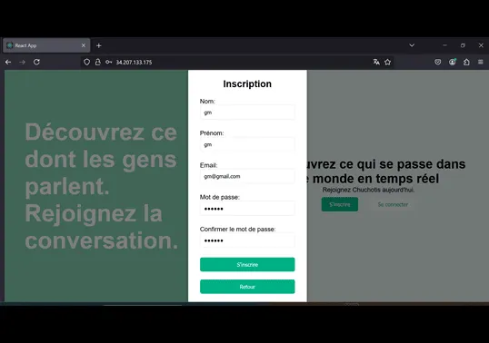 Interface de l'application de gestion d'articles CMS Node.js
